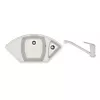 Set chiuveta de bucatarie si baterie Granit compozit, Gri Dr.Gans Gabi + SanDonna F 1066  101.5 x 51