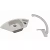 Set chiuveta de bucatarie si baterie Granit compozit, Gri Dr.Gans Gabi + SanDonna F 1069  101.5 x 51
