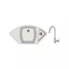 Set chiuveta de bucatarie si baterie Marmura artificiala, Gri Dr.Gans Gabi + SanDonna F 7073 101.5 x 51