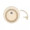 Set chiuveta de bucatarie si baterie Granit compozit, Bej Dr.Gans GALA + SanDonna F 1069 51 x 51