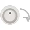 Set chiuveta de bucatarie si baterie Granit compozit, Gri Dr.Gans GALA + SanDonna F 1069 Gri 51 x 51