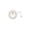 Set chiuveta de bucatarie si baterie Granit compozit, Alb Dr.Gans GALA + SanDonna F 7073 51 x 51