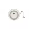 Set chiuveta de bucatarie si baterie Granit compozit, Gri Dr.Gans GALA + SanDonna F 7073 51 x 51