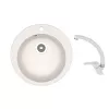 Set chiuveta de bucatarie si baterie Granit compozit, Alb Dr.Gans GALA + SanDonna F 7103  51 x 51