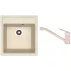 Set chiuveta de bucatarie si baterie Granit compozit, Bej Dr.Gans Nika 470 + SanDonna F 1066  47 x 51