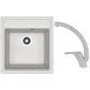 Set chiuveta de bucatarie si baterie Granit compozit, Gri Dr.Gans Nika 470 + SanDonna F 1069  47 x 51