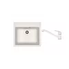 Set chiuveta de bucatarie si baterie Granit compozit, Alb Dr.Gans Nika 570 + SanDonna F 1066  57 x 51