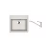 Set chiuveta de bucatarie si baterie Granit compozit, Gri Dr.Gans Nika 570 + SanDonna F 1066 57 x 51