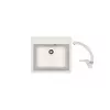 Set chiuveta de bucatarie si baterie Granit compozit, Alb Dr.Gans Nika 570 + SanDonna F 1069  57 x 51