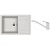 Set chiuveta de bucatarie si baterie Granit compozit, Gri Dr.Gans Techno 760 + SanDonna F 1066 76 x 51