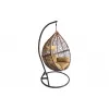 Balansoar  Metal, Negru, Maro Villager Kapelykka + baza + perna  122 x 102 x 67