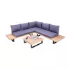 Set mobila de gradina Aluminiu, Gri, Maro Villager AVILA 255 x 255 x 67