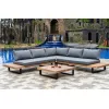Set mobila de gradina Aluminiu, Gri, Maro Villager AVILA 255 x 255 x 67