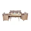 Set mobila de gradina Otel, Lemn, Maro Villager CARTAGENA 