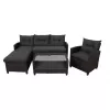Set mobila de gradina Otel, Negru Villager CEBU 