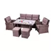 Set mobila de gradina Otel, Rattan, Maro Villager ELDA 