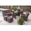 Set mobila de gradina Otel, Rattan, Maro Villager ELDA 