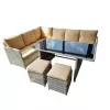 Set mobila de gradina Otel, Rattan, Bej Villager LYON 