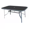 Masa de gradina  Sticla calita, Metal, Negru, Gri Villager COMO 150 x 90 x 75