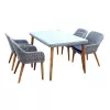 Masa de gradina  Sticla, Lemn, Gri, Salcam Villager DIXON  150 x 90 x 75