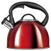 Ceainic cu fluier 3 l, Inox, Plastic, Rosu, Negru MPM MCN-13C1 3 L 