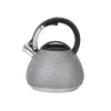 Чайник со свистком 2.7 l, Inox, Plastic, Negru, Argintiu RESTO 90605 