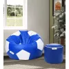 Бин Бэг кресло-мешок Blue White XL Because Ball  