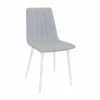 Стул Piele eco, Gri, Alb DP 90P N20 Catifea Grey White legs