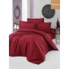 Постельное белье (комплект) 2 persoane Euro, Satin de Lux, Bordo Cottony SLPSL Stripe Satin Bordo  