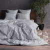 Постельное белье (комплект) 2 persoane Euro, Satin de Lux, Gri deschis Cottony SLPSL Stripe Satin Light Gray N9  