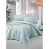 Lenjerie de pat 2 persoane Euro, Satin de Lux, Menta Cottony SLPSL Stripe Satin Menta  