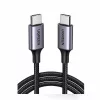 Cablu  UGREEN USB-C 3.1 M/M Gen2 5A with Braided 1m, Black 