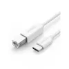 Cablu  UGREEN USB-C to USB 2.0 Print 1m, White 