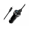 Incarcator masina  Hoco 2xUSB with Lightning Cable Z40, Black 