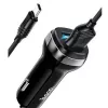 Aвтомобильное зарядное устройство  Hoco  2xUSB with Type-C Cable Z40, Black 