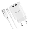 Incarcator masina  Borofone WALL CHARGER WITH LIGHTNING СABLE BN2 (EU), WHITE 