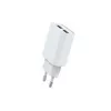 Incarcator masina  HELMET Wall Charger with Lightning Cable 2xUSB, White 