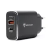 Aвтомобильное зарядное устройство  HELMET Wall Charger With Сable 3 in1 USB/Type-C QC3.0, Black 