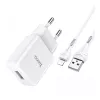 Incarcator  Hoco Wall Charger with Lightning Сable N9 Especial (EU), White 