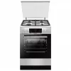 Aragaz combinat 77 l, 4 arzatoare, Aprindere electrica, Grill, Timer, Curatare traditionale, 60 cm, Inox, Negru HANSA FCMXS69363 