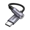 Cablu  UGREEN USB-C to 3.5mm M/F Aluminum Shell with Braided 10cm, Space Gray 