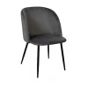 Scaun Catifea, Stofă, Gri, Negru DP Spectre Dark Grey 