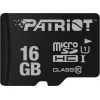 Card de memorie MicroSD 16GB PATRIOT LX Series (PSF16GMCSDHC10) Class10, U1, UHS-I, SD adapter