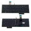 Клавиатура для ноутбука  LENOVO Legion 5-15 series  w/o frame "ENTER" - small w/Backlit Blue ENG/RU Black Original