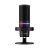 Microfon  HyperX DuoCast or the streaming, Low-profile shock mount, Hi-Res 24-bit/96kHz recording, Tap-to-Mute sensor with LED indicator, RGB Lighting, 2 selectable polar patterns: Cardioid / Omnidirectional, Internal pop filter, Built-in headphone jack, Cable length: 3m, Black/R