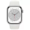 Smartwatch  APPLE Watch Series 8 45mm Silver Aluminium Case with White Sport Band, MP6N3 White 