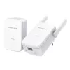 Адаптер сетевой  MERCUSYS MP510KIT, AV1000 Wi-Fi Powerline Adapter Starter Kit, Compact Size, 1000Mbps Powerline Datarate, 1 Gigabit LAN Port, 300Mbit/s via Wi-Fi, HomePlug AV, Green Powerline, Plug and Play, Pair Button, Range 300 meters in house 