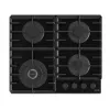 Plita incorporabila cu gaz 4 arzatoare, Arzator Wok, Sticla calita, Aprindere electrica, Negru GORENJE GKTW642SYB 