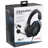 Игровые наушники  HyperX Cloud Alpha S, Black/Blue, Solid aluminium build, Microphone: detachable, Frequency response: 13Hz–27,000 Hz, Detachable headset braided cable length:1m+2m extension, Dual Chamber Drivers, 3.5 jack, Virtual 7.1 surround sound 