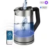 Ceainic electric 1.7 l, 2200 W, Wi-Fi, Sticla, Transparent, Inox POLARIS PWK 1725CGLD Wifi IQ Home 